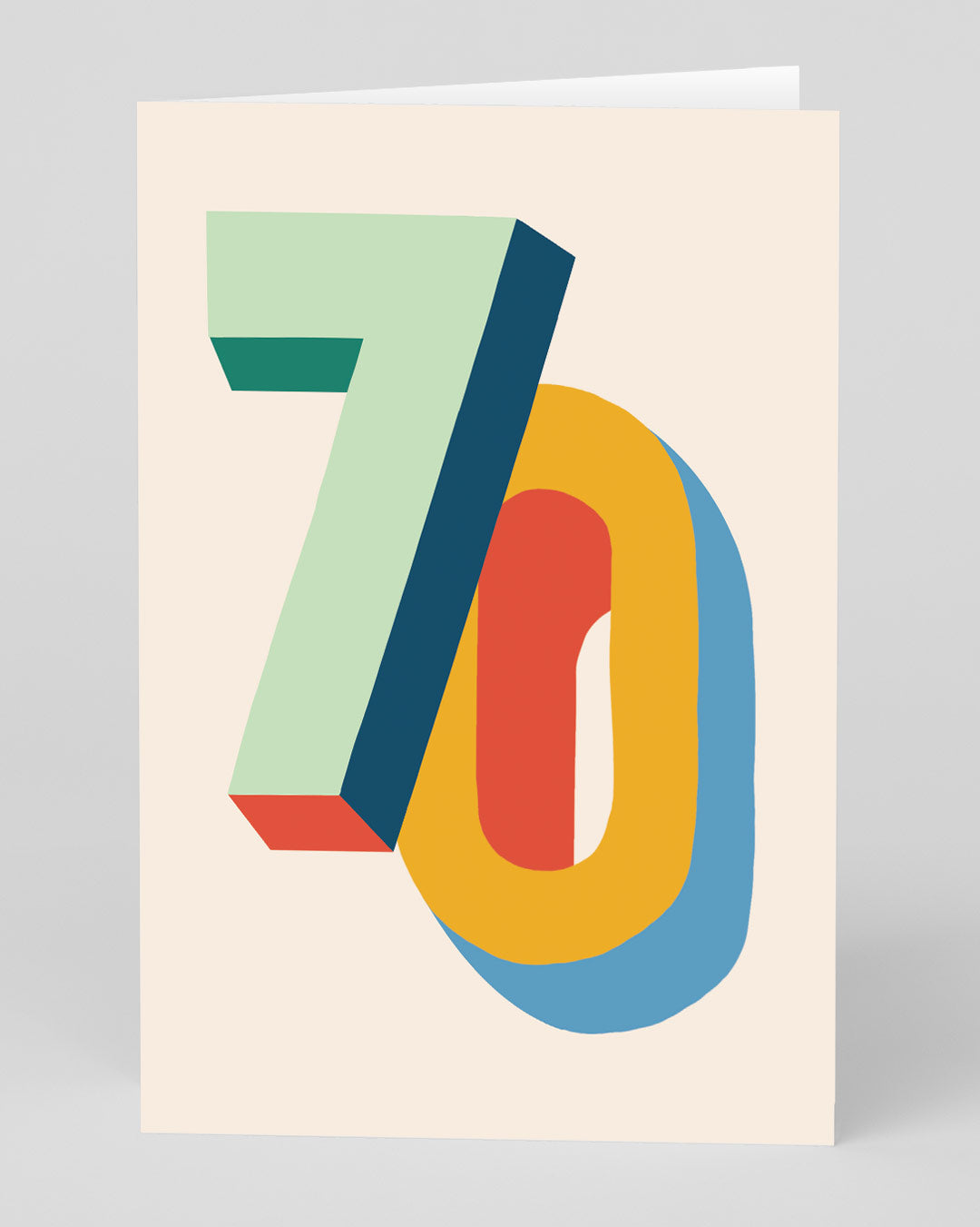 70th Birthday Card Bright Colourful 70th Birthday Card