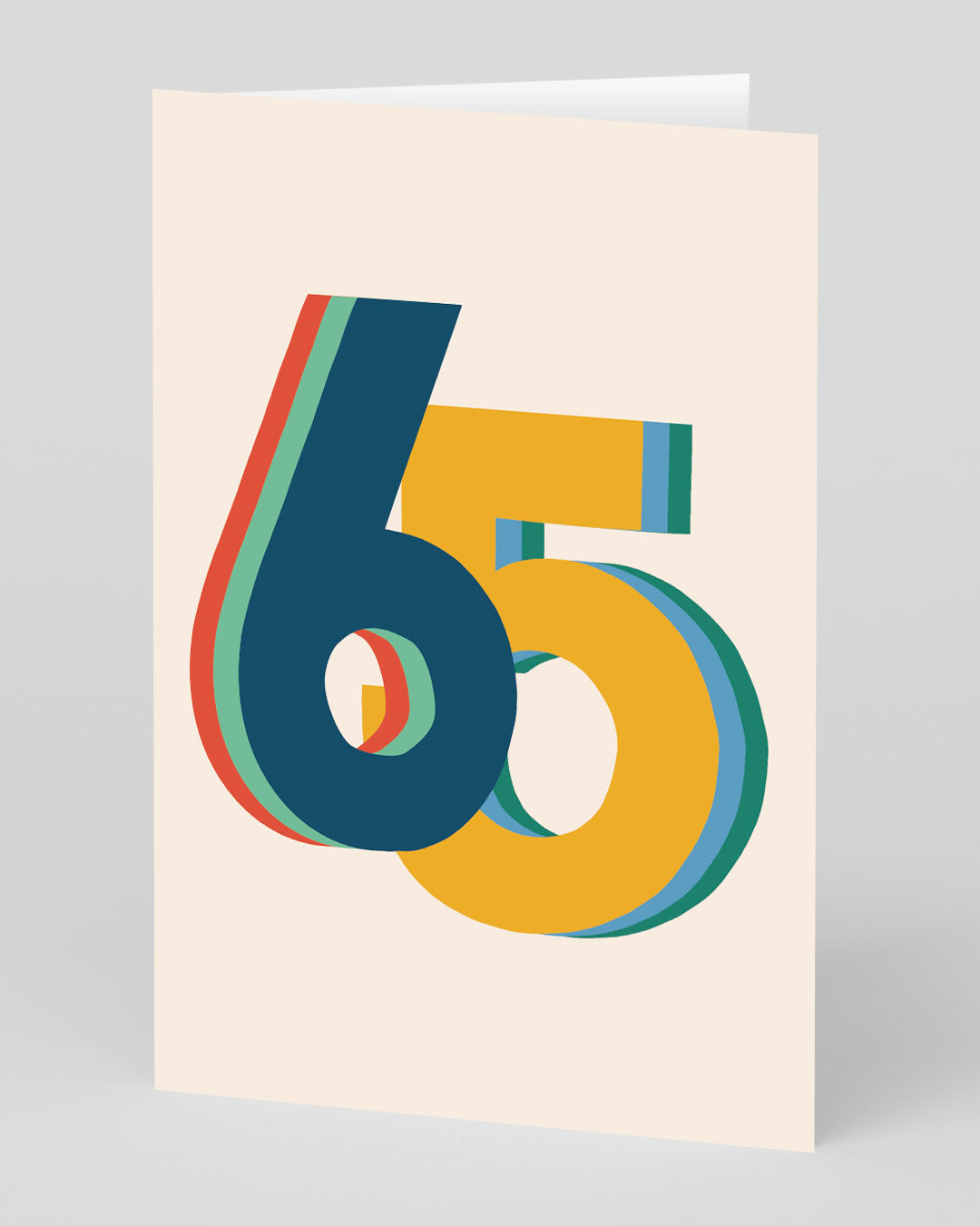 65th Birthday Card Colourful 65th Birthday Card