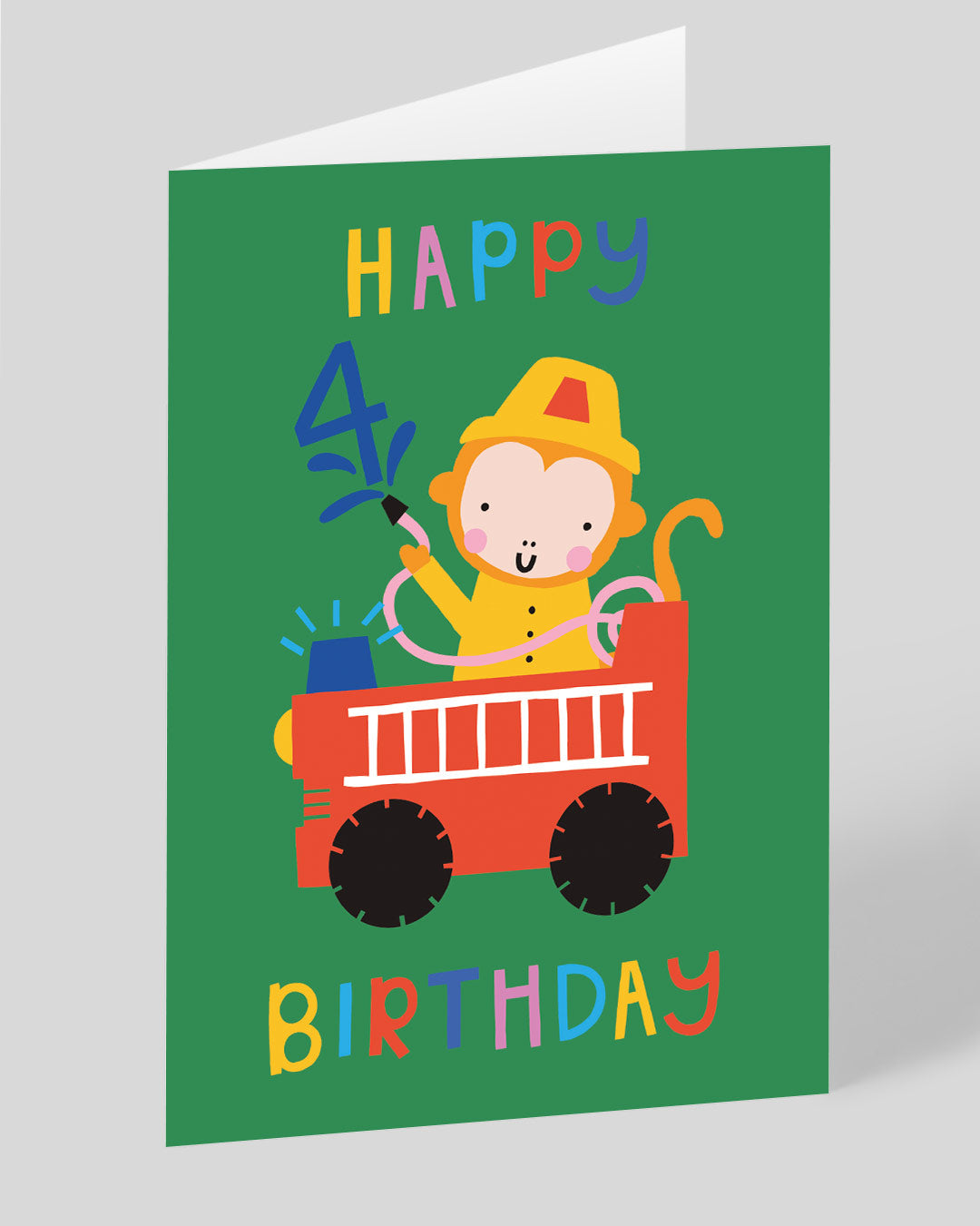 Funny Birthday Card Fire Hero 4th Birthday Card