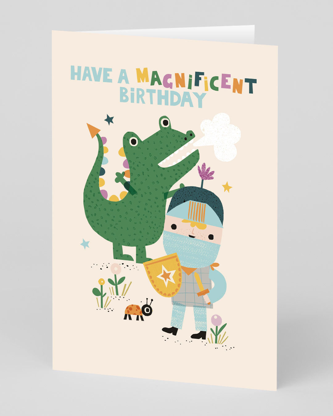 Birthday Card Legendary Knight And Dragon Birthday Card