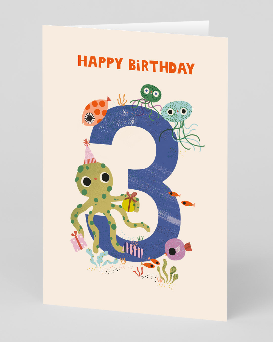 Funny Birthday Card Wonderful Under The Sea 3rd Birthday Card