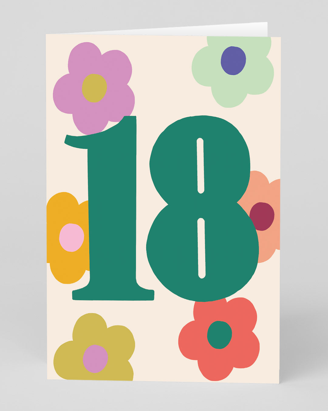 18th Birthday Card Colourful And Floral 18th Birthday Card