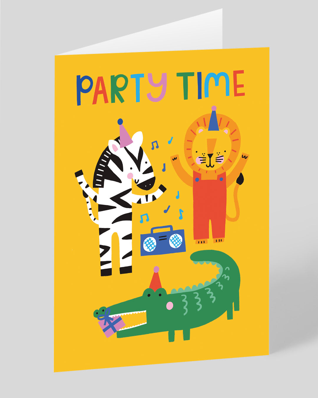 Funny Birthday Card Animal Party Time Birthday Card