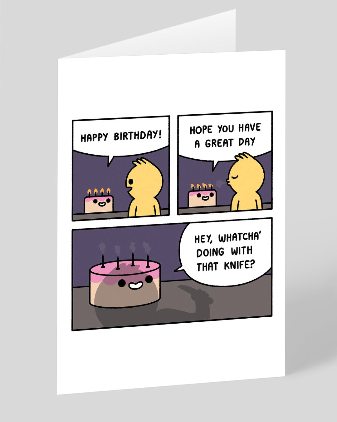 Funny Birthday Card Whatcha’ Doing With That Knife? Birthday Card