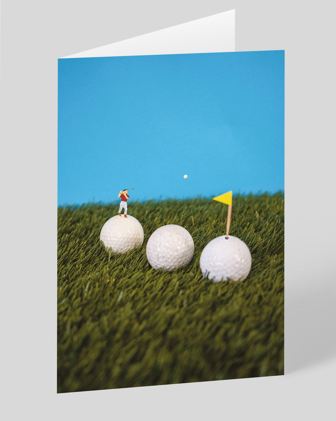 Father’s Day Funny Little Tiny People Golf Greeting Card