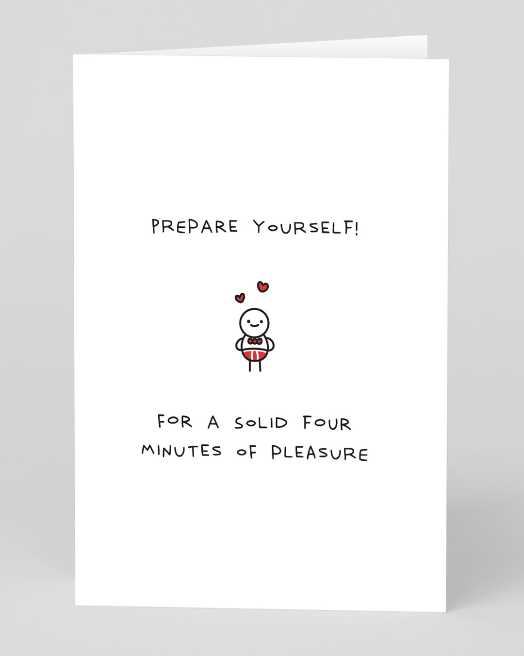 Valentine’s Day | Funny Valentines Card For Her or Him | Personalised Four Minutes of Pleasure Card | Ohh Deer Unique Valentine’s Card | Artwork by Paul Gandhi | Made In The UK, Eco-Friendly Materials, Plastic Free Packaging