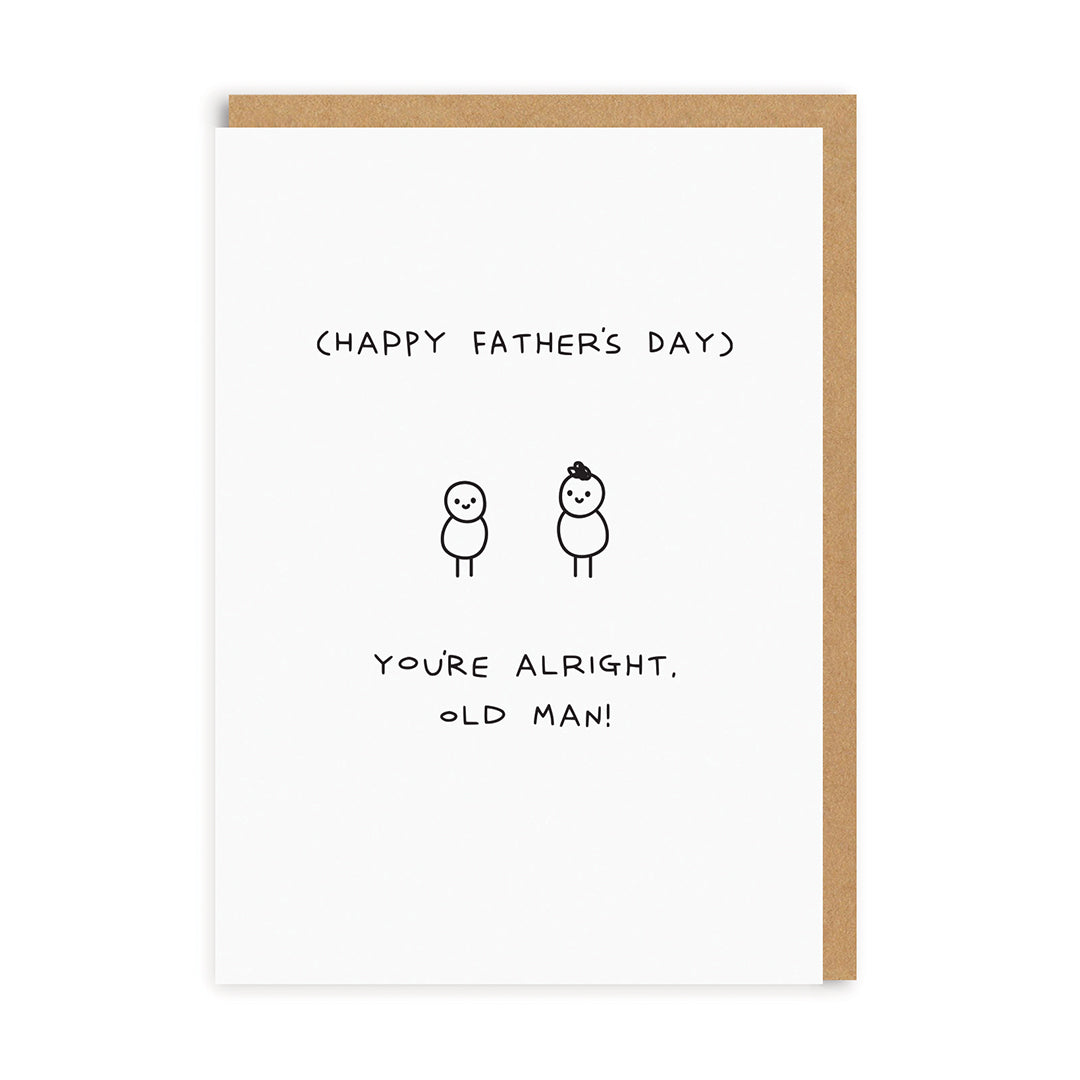 Father’s Day Cute Happy Father’s Day Old Man Greeting Card