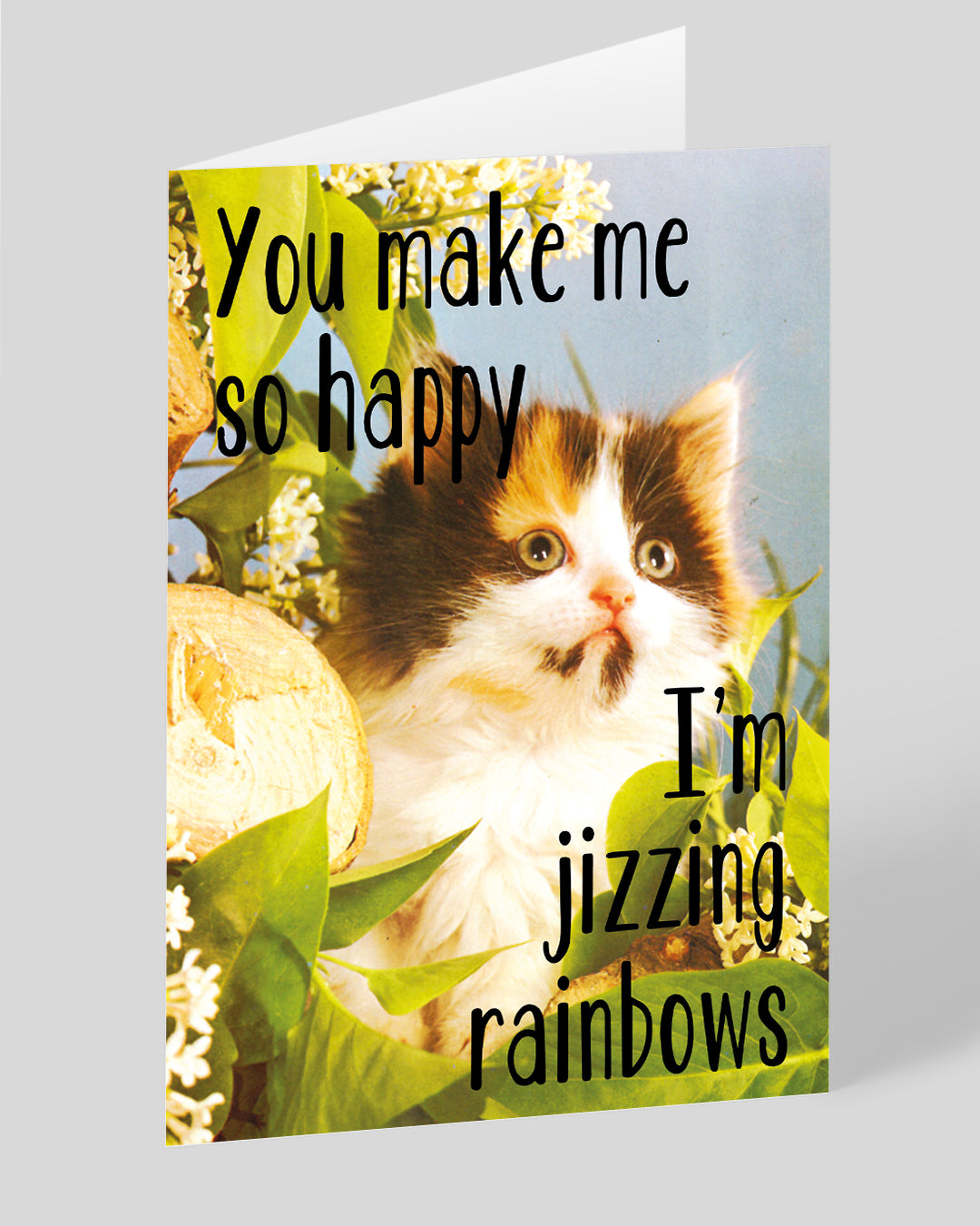 Valentine’s Day | Rude Valentines Card For Her or Him | Personalised Jizzing Rainbows Greeting Card | Ohh Deer Unique Valentine’s Card | Made In The UK, Eco-Friendly Materials, Plastic Free Packaging