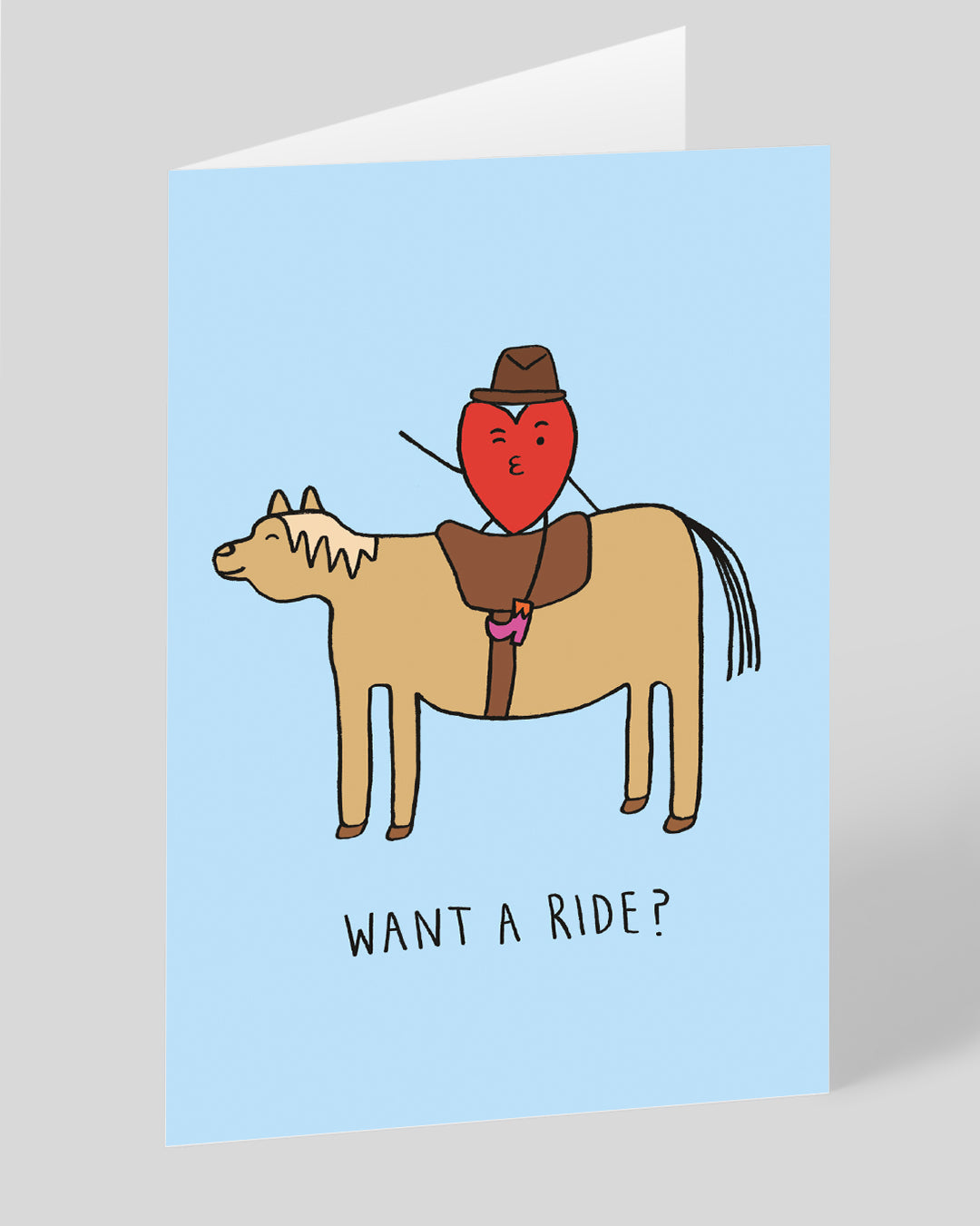 Valentine’s Day | Rude Valentines Card For Him or Her | Personalised Want a Ride Card | Ohh Deer Unique Valentine’s Card | Artwork by Sophie Hamlin | Made In The UK, Eco-Friendly Materials, Plastic Free Packaging