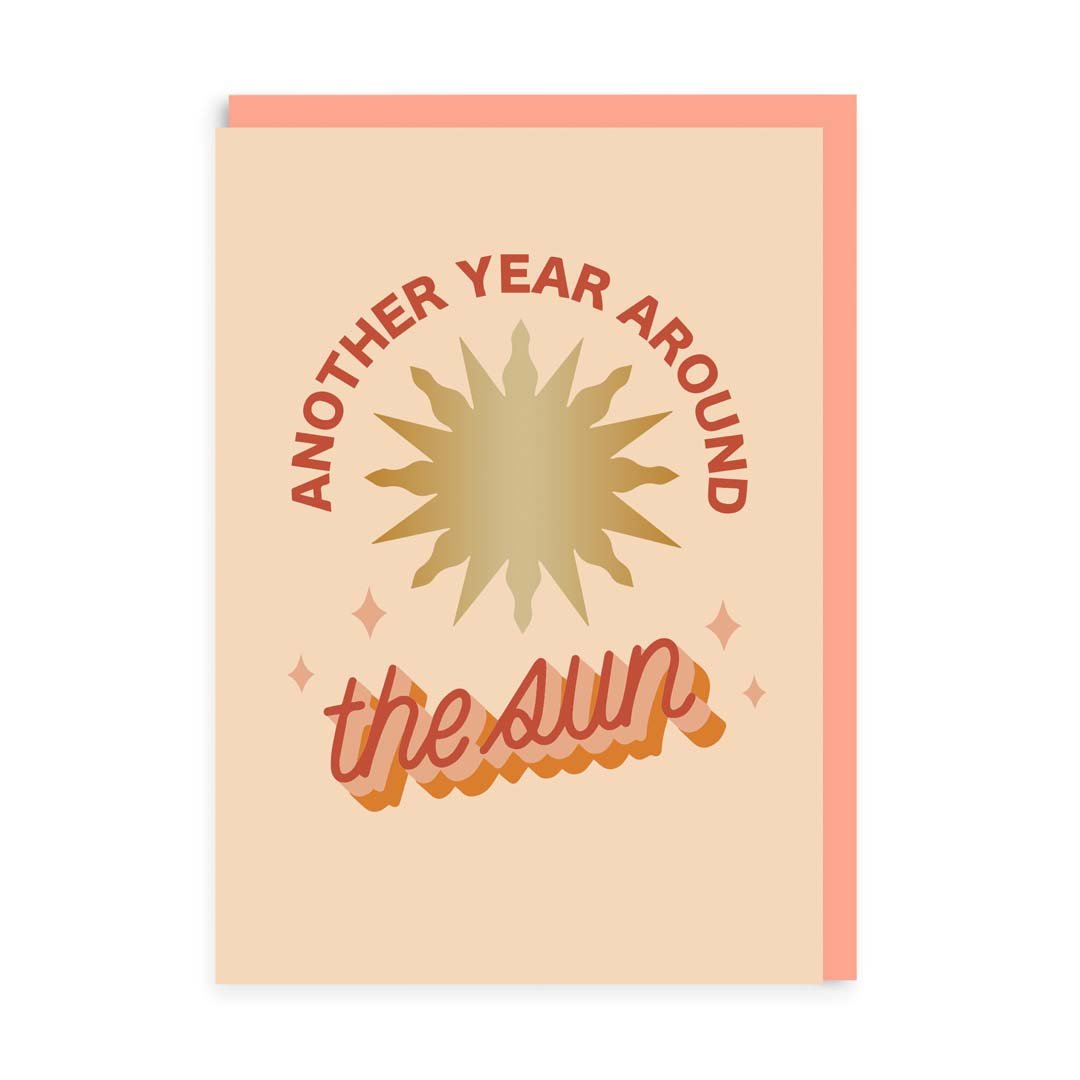 Funny Birthday Card Another Year Around The Sun Greeting Card