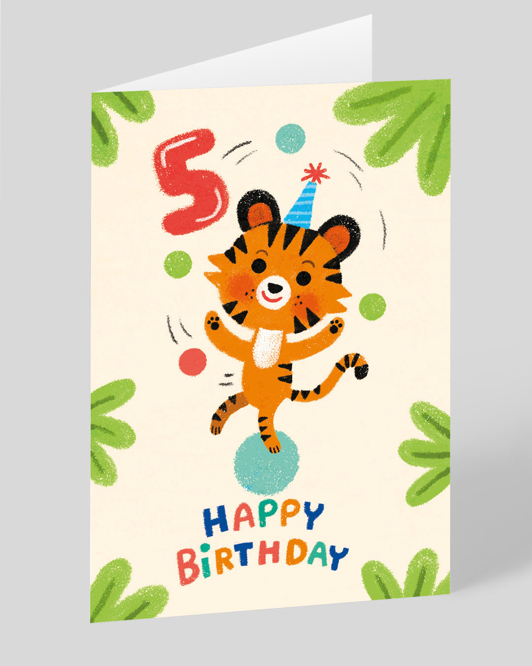 Birthday Card Juggler 5th Birthday Card