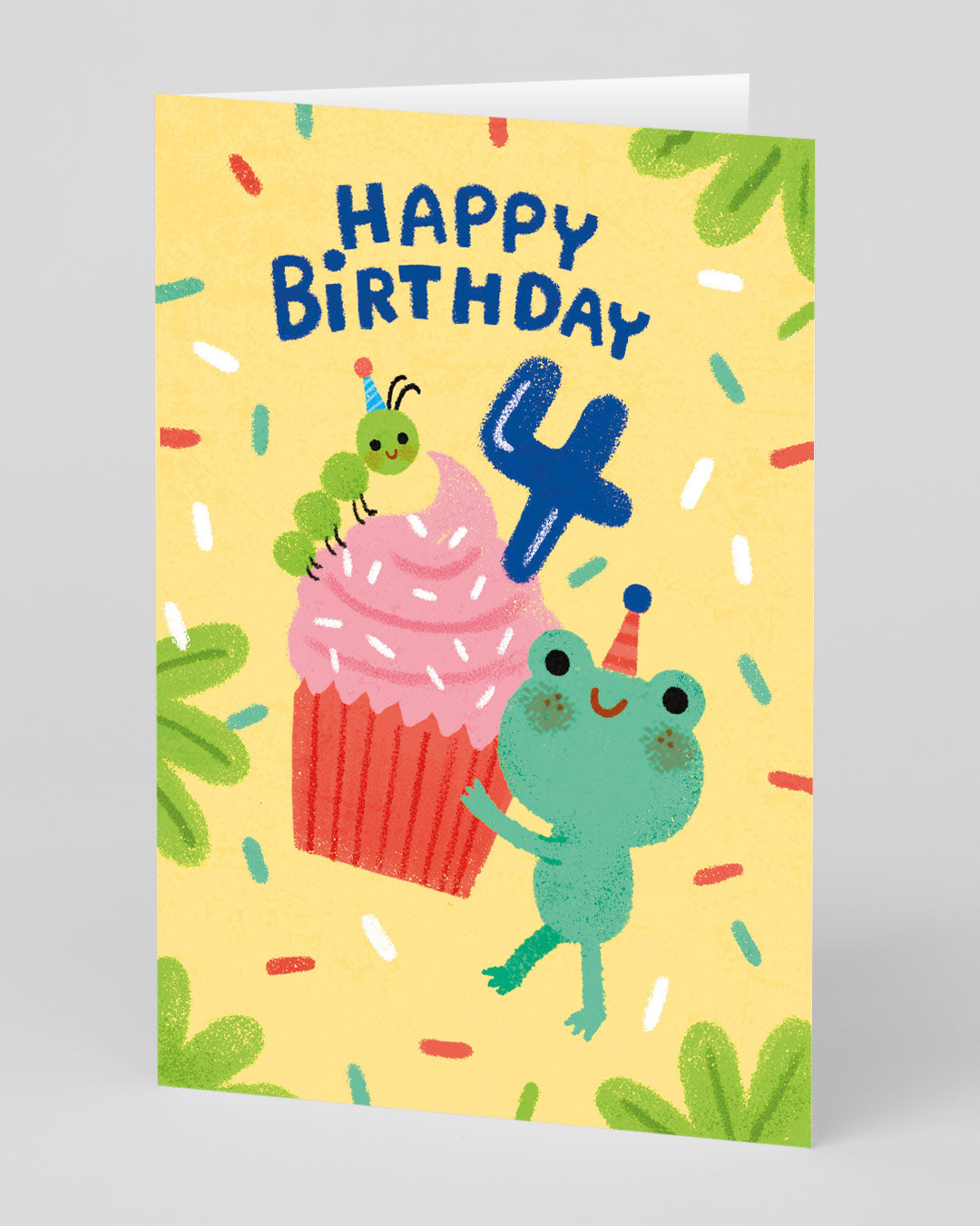 Birthday Card Cupcake 4th Birthday Card