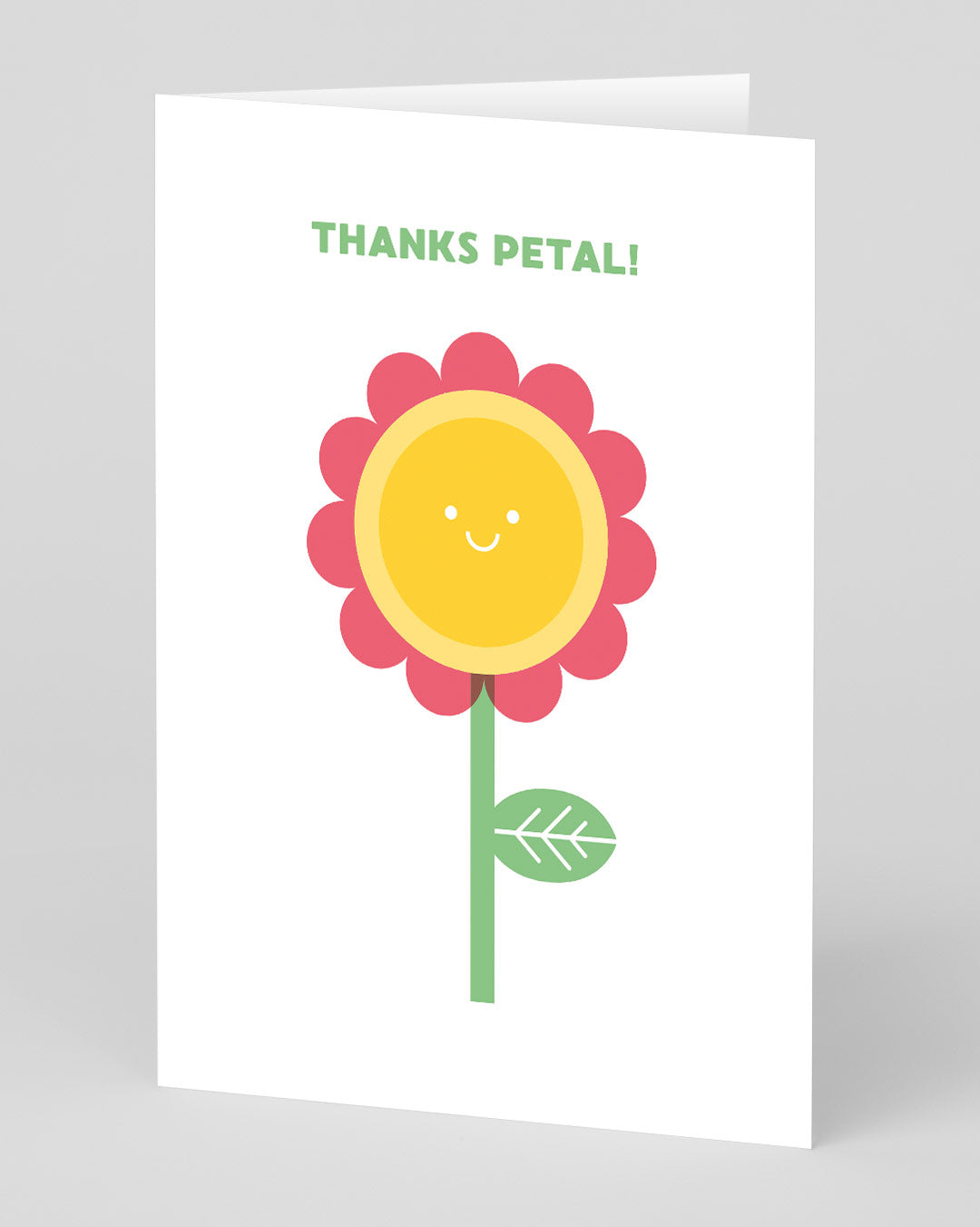 Personalised Thanks Petal Greeting Card