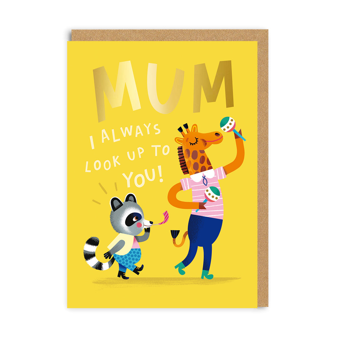 Birthday Card Mum Giraffe Greeting Card
