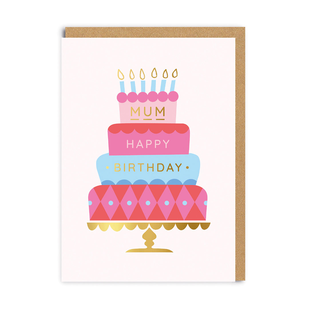 Birthday Card for Mum Cake Birthday Card