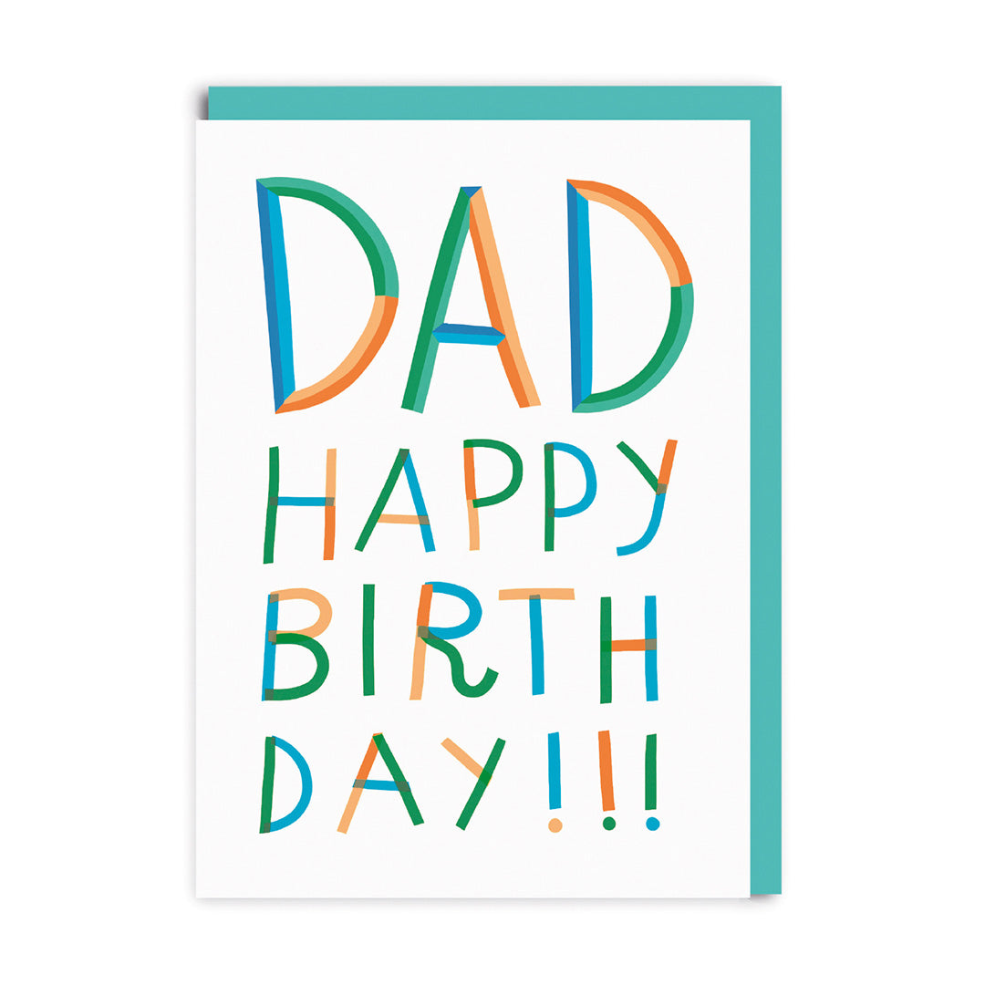 Birthday Card for Dad Letters Happy Birthday Card