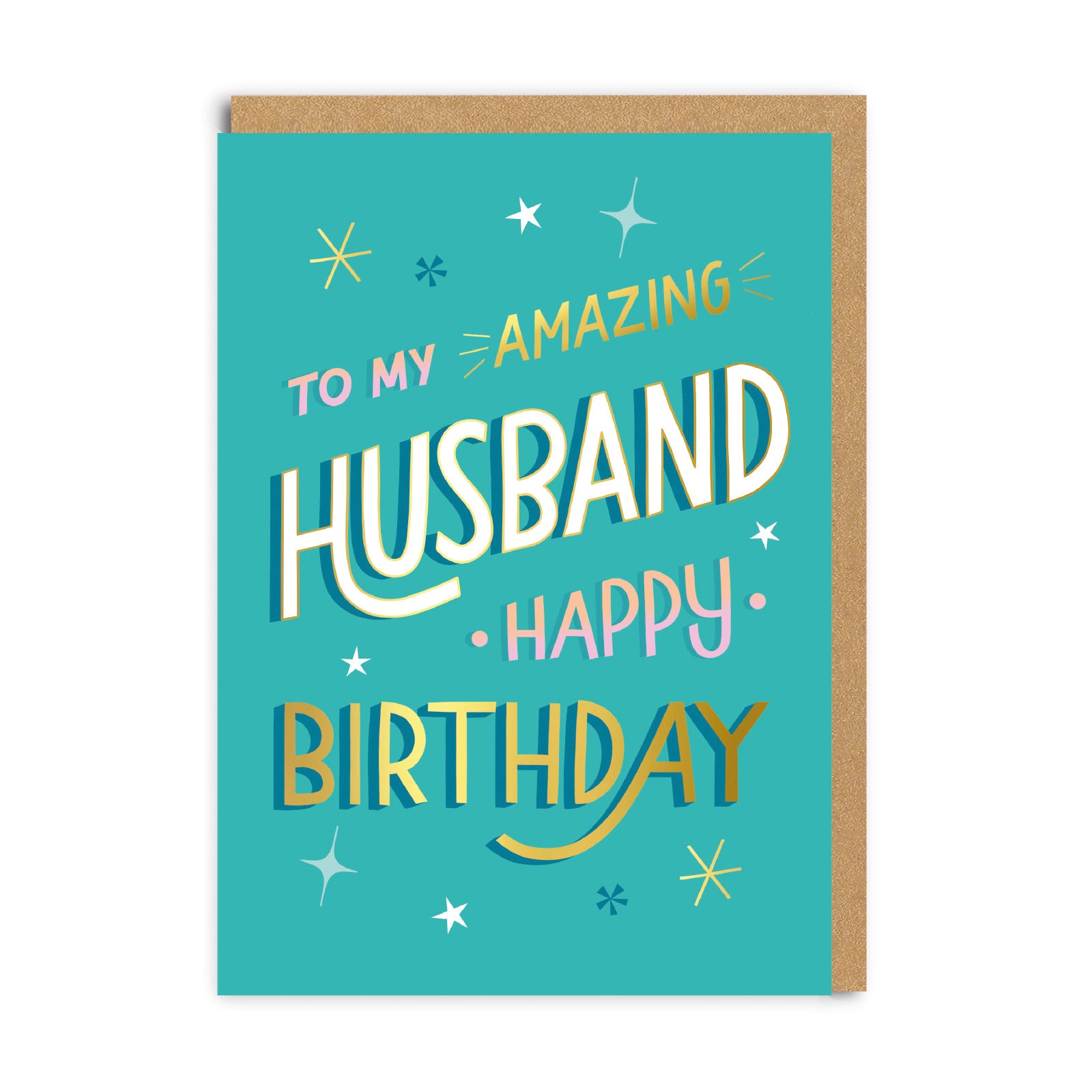 Birthday Card for Husband Amazing Husband - Letters Greeting Card