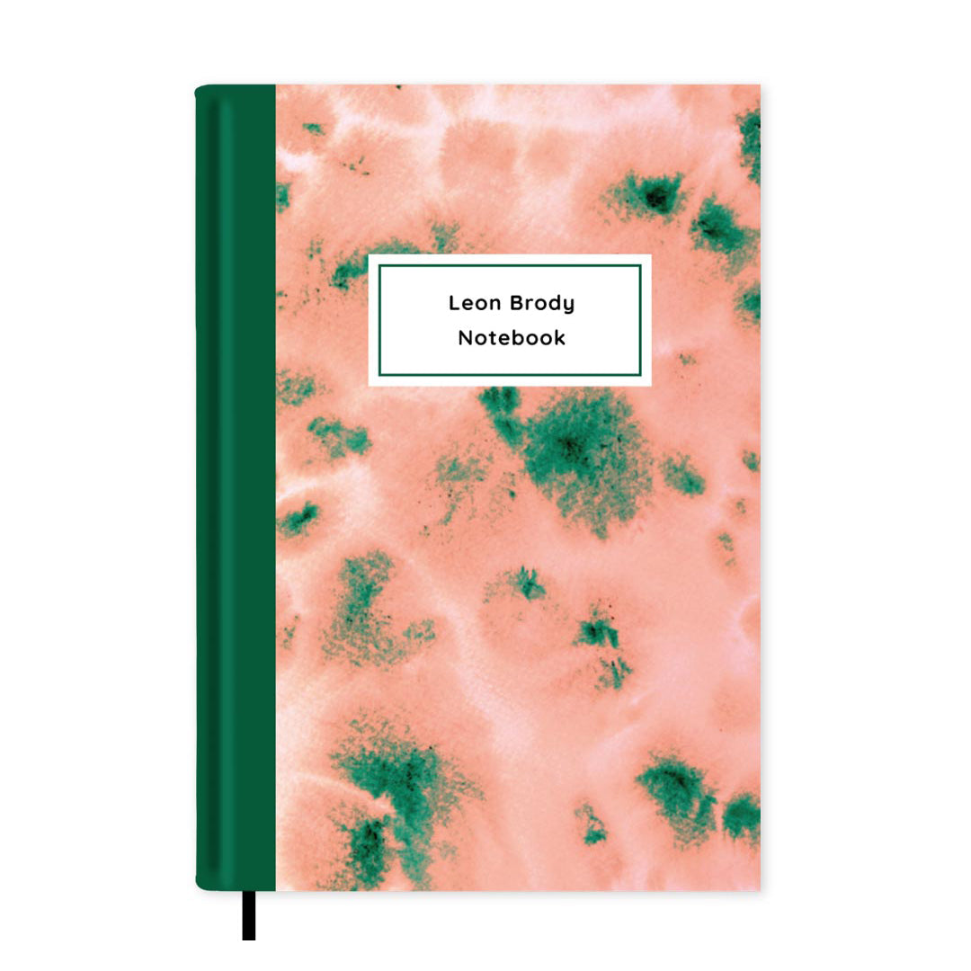 Ink Blotch Personalised Notebook A5, Hard Cover / Plain