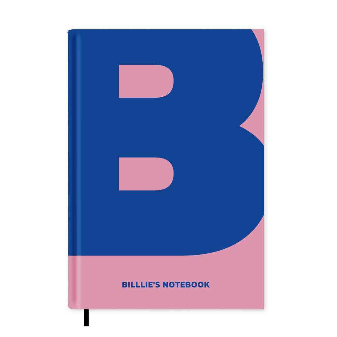 B is For Personalised Notebook A5, Hard Cover / Plain
