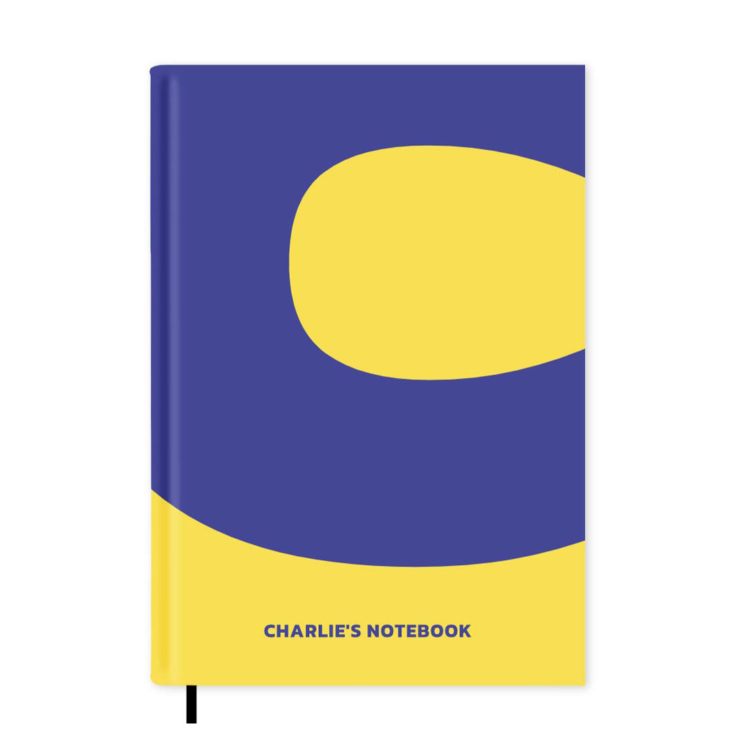 C is For Personalised Notebook A5, Hard Cover / Plain