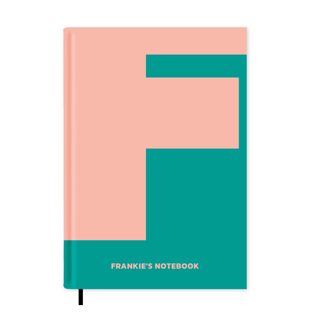 F is For Personalised Notebook A5, Hard Cover / Lined