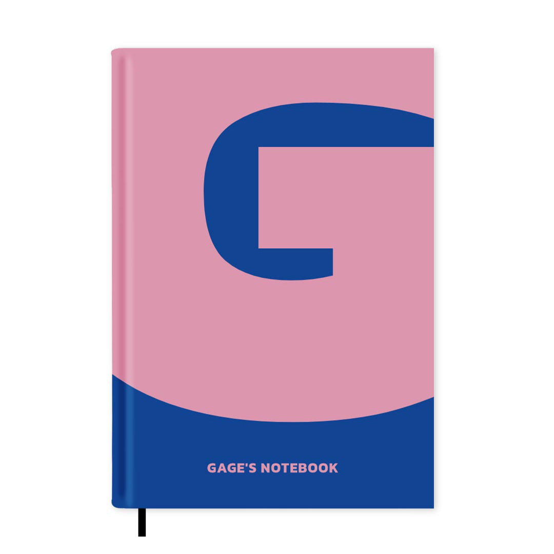 G is For Personalised Notebook A5, Hard Cover / Lined