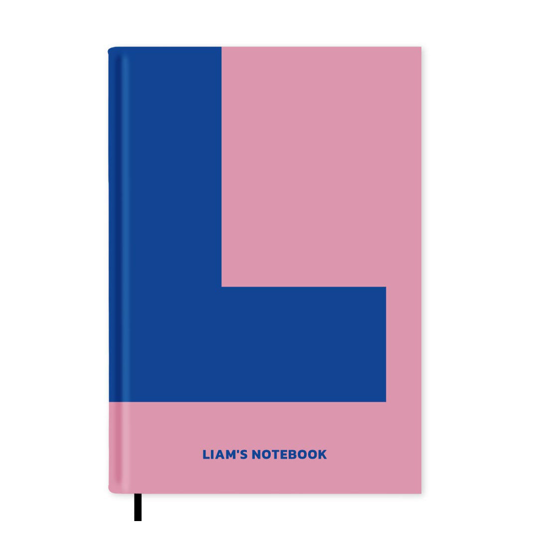 L is For Personalised Notebook A5, Hard Cover / Lined