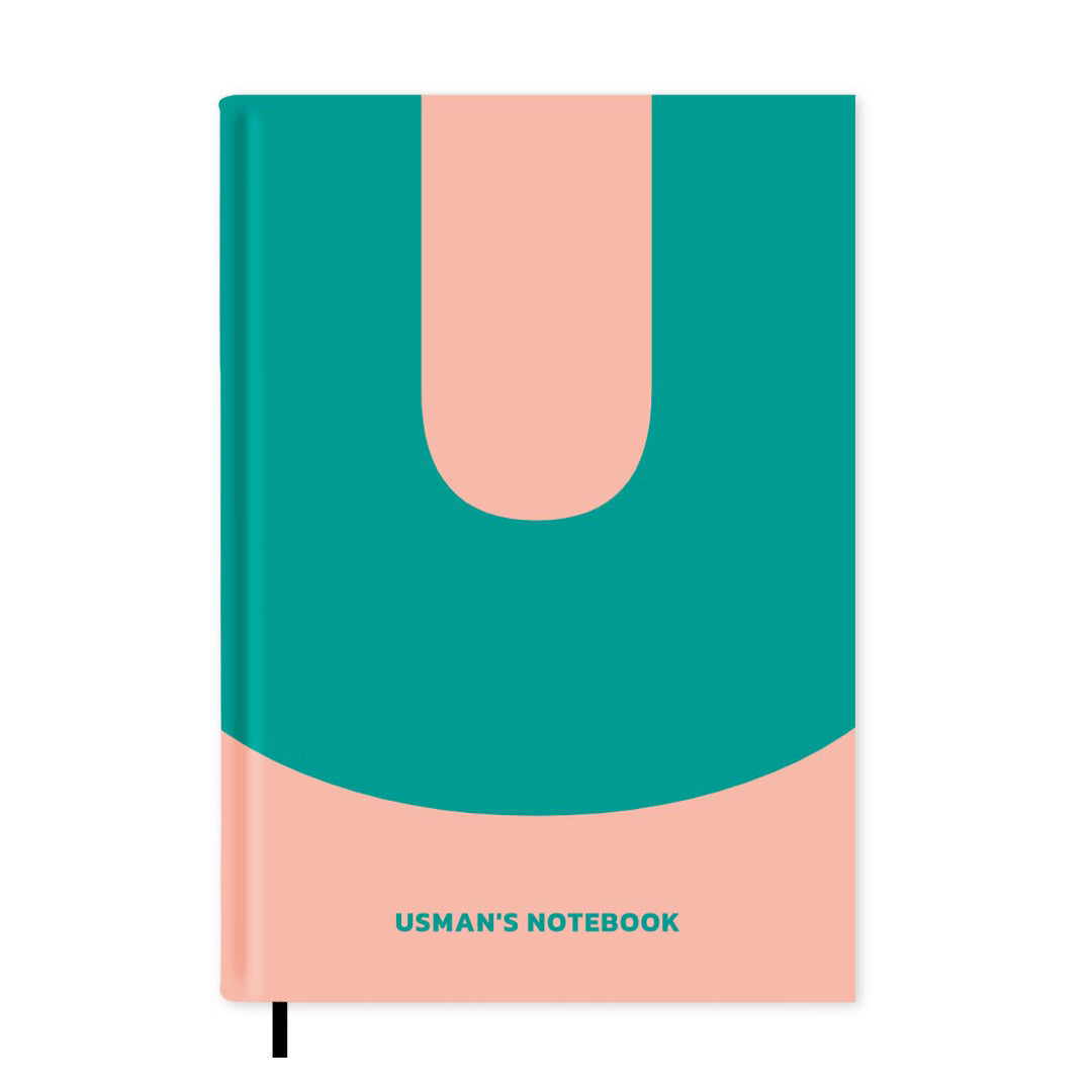 U is For Personalised Notebook A5, Hard Cover / Plain