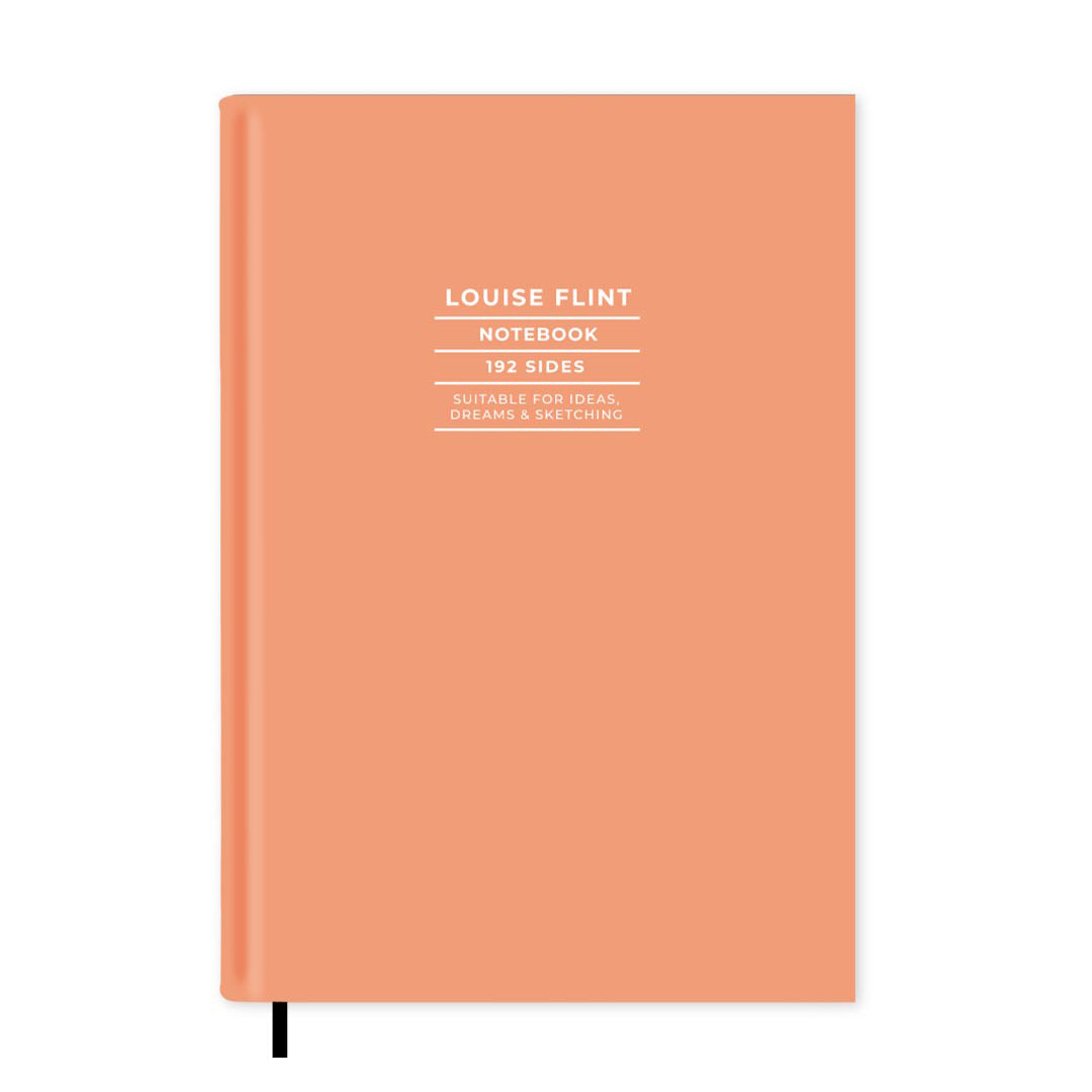 Dusty Coral Personalised Notebook A5, Hard Cover / Lined