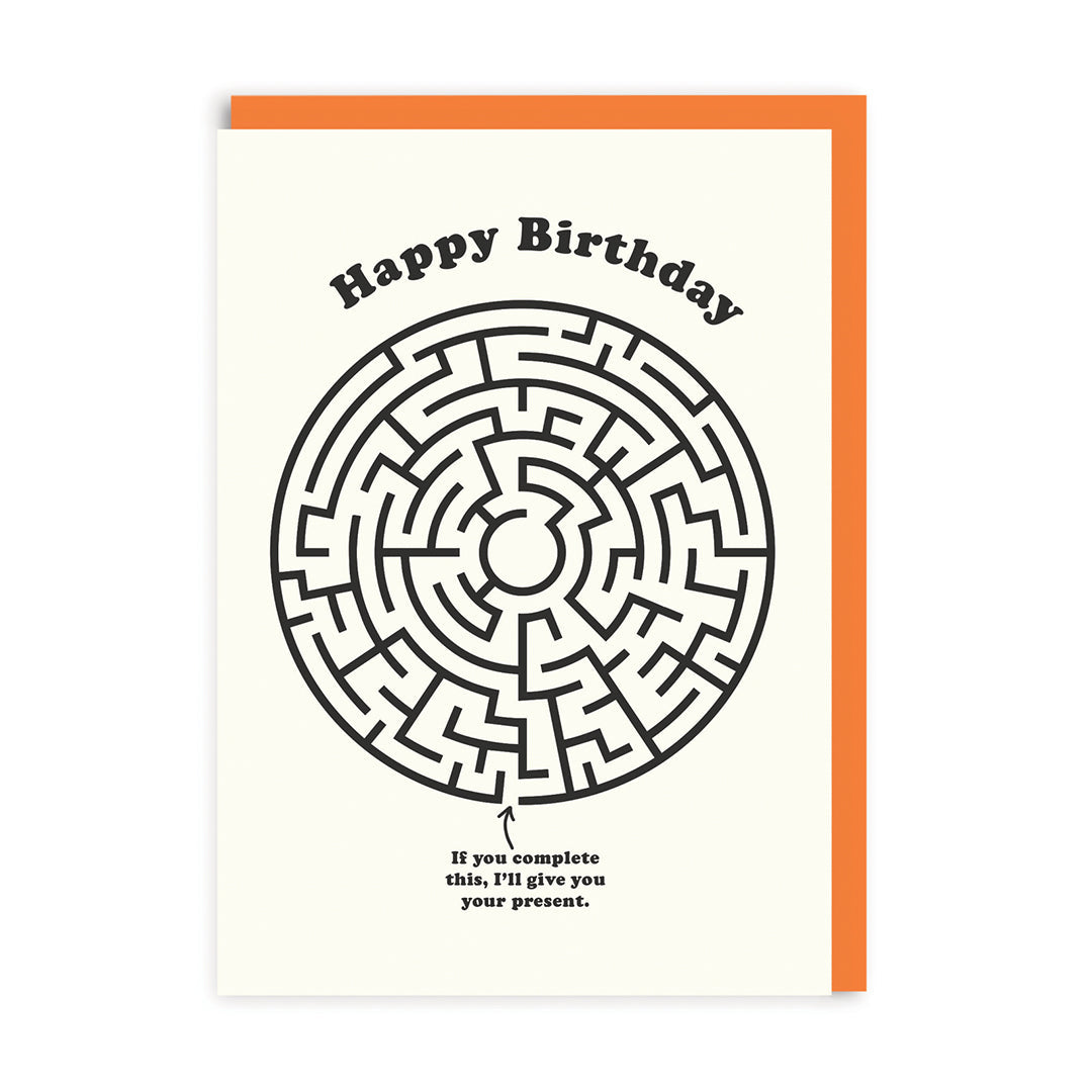 Funny Birthday Card Happy Birthday Maze Card
