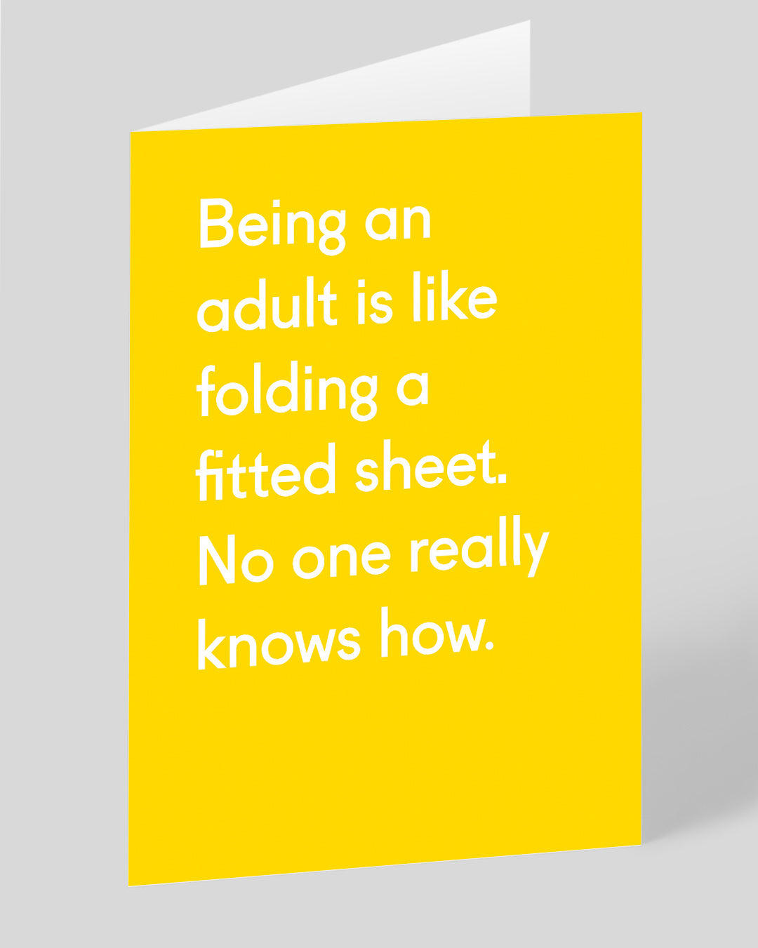 Funny Birthday Card Folding a Fitted Sheet Greeting Card