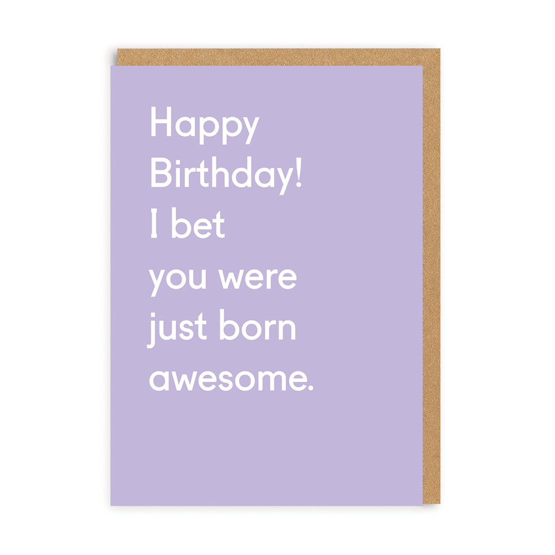 Birthday Card Happy Birthday You Were Born Awesome Card