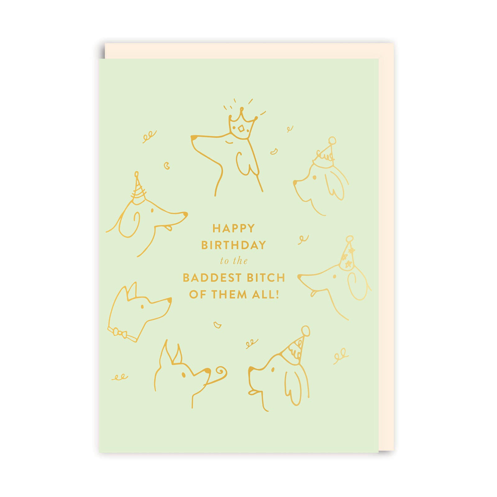 Rude Birthday Card for Friend Baddest B*tch Birthday Greeting Card