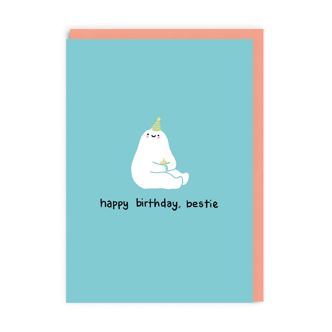 Birthday Card for Friend Happy Birthday Bestie Greeting Card