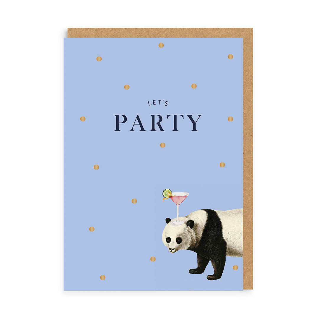 Personalised Let’s Party Panda Birthday Card