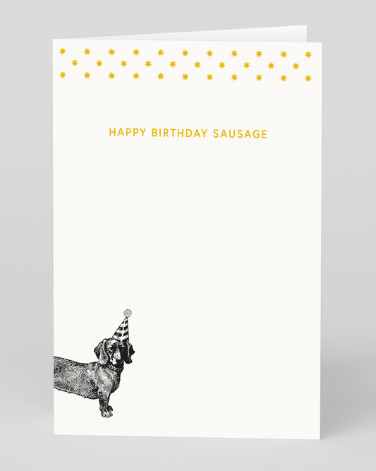 Personalised Happy Birthday Sausage Greeting Card