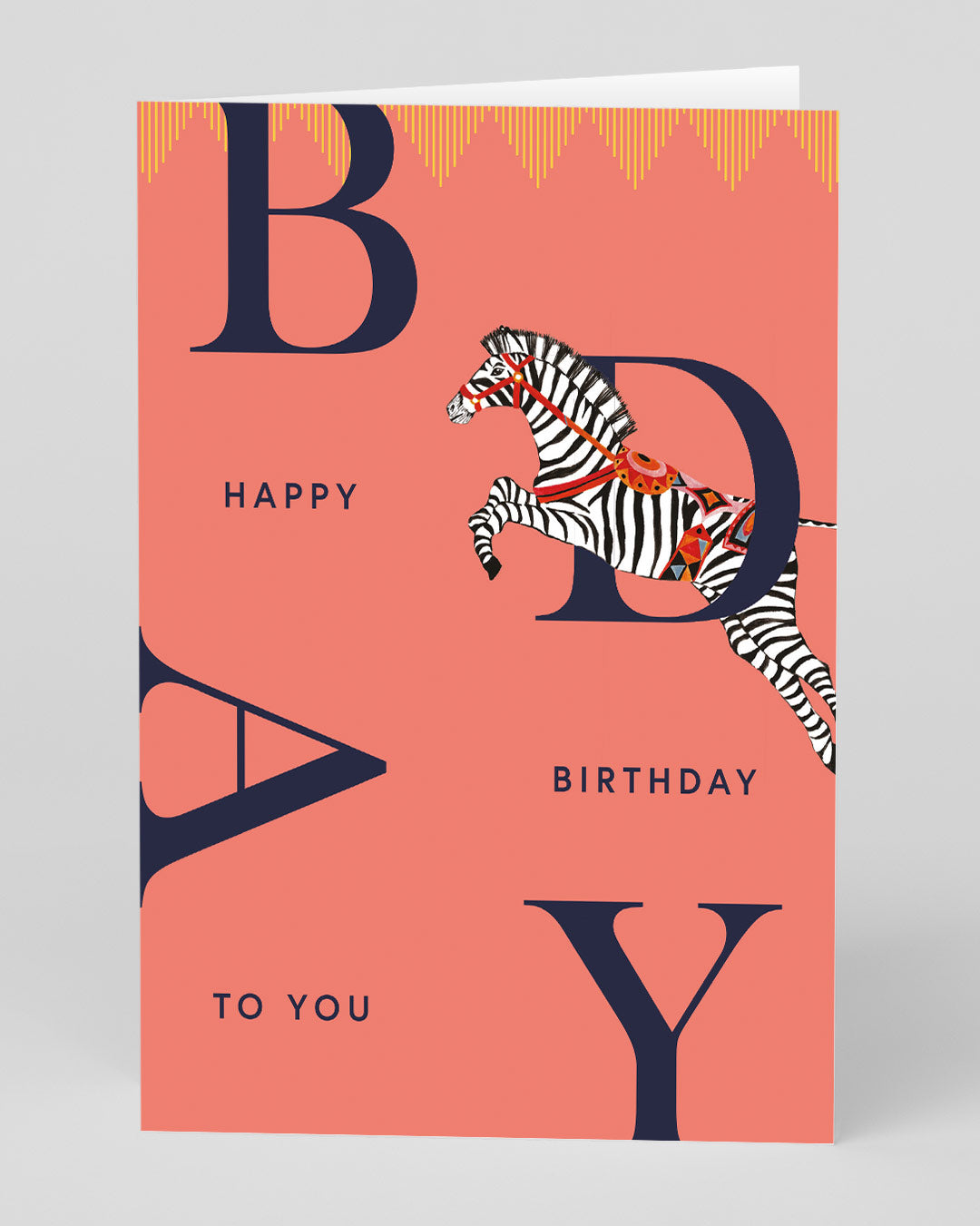 Birthday Card Happy Birthday Zebra Greeting Card