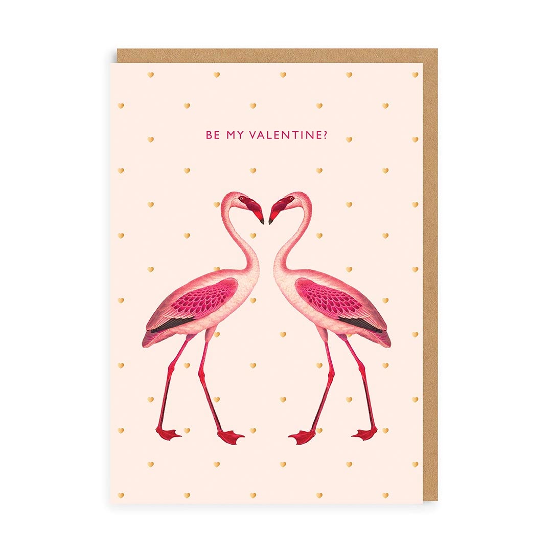 Valentine’s Day | Valentines Card For Animal Lovers | Be My Valentine Flamingos Greeting Card | Ohh Deer Unique Valentine’s Card for Him or Her | Artwork by Yvonne Ellen | Made In The UK, Eco-Friendly Materials, Plastic Free Packaging