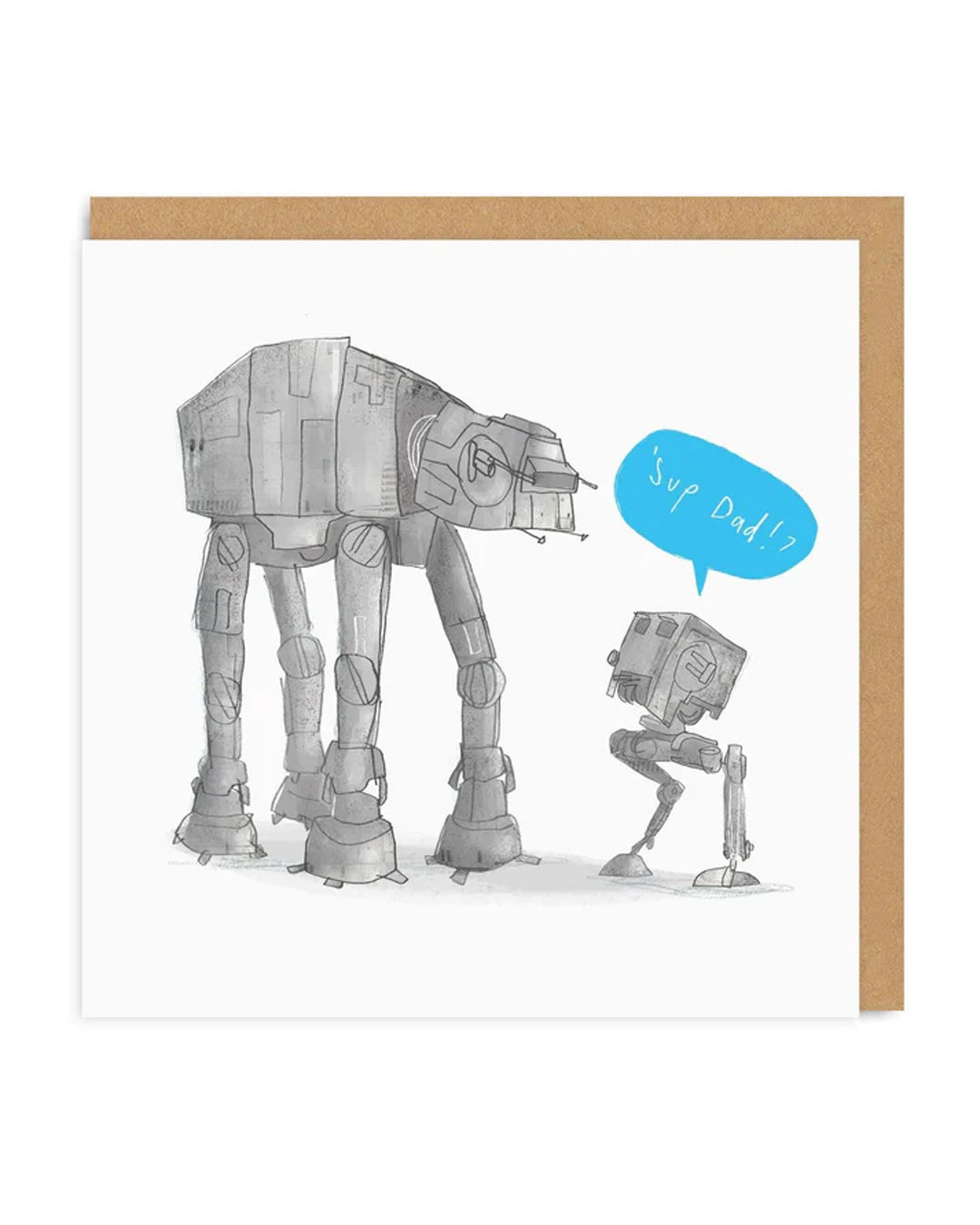 Father’s Day Funny Star Wars Sup Dad Square Greeting Card