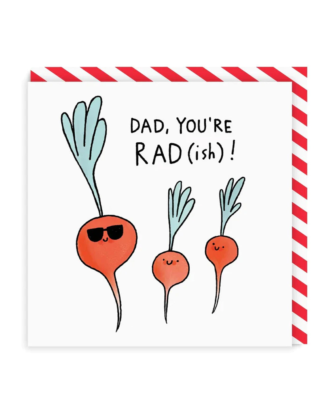 Father’s Day Funny Dad You’re Rad(ish) Square Greeting Card, Square