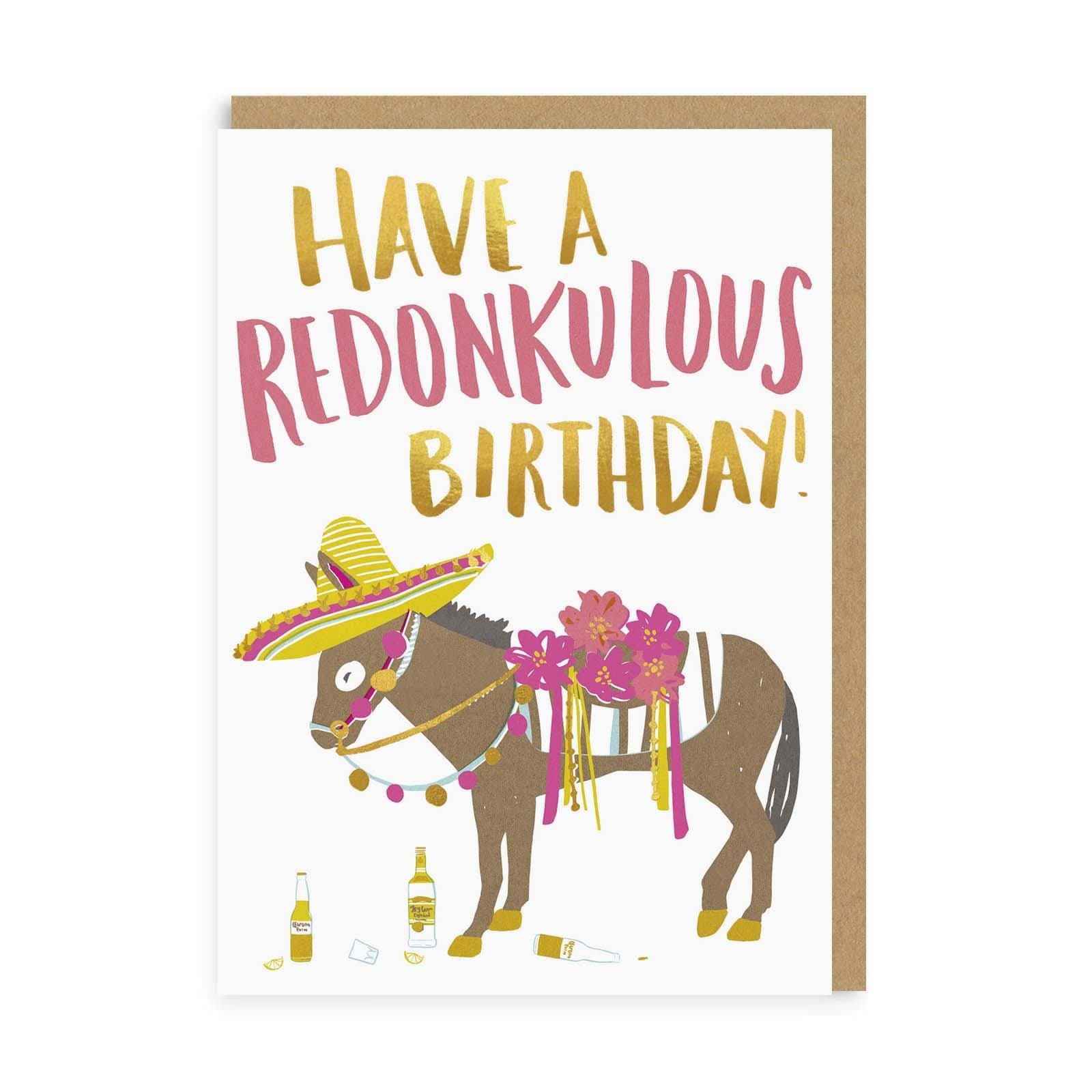 Funny Birthday Card Redonkulous Birthday Greeting Card