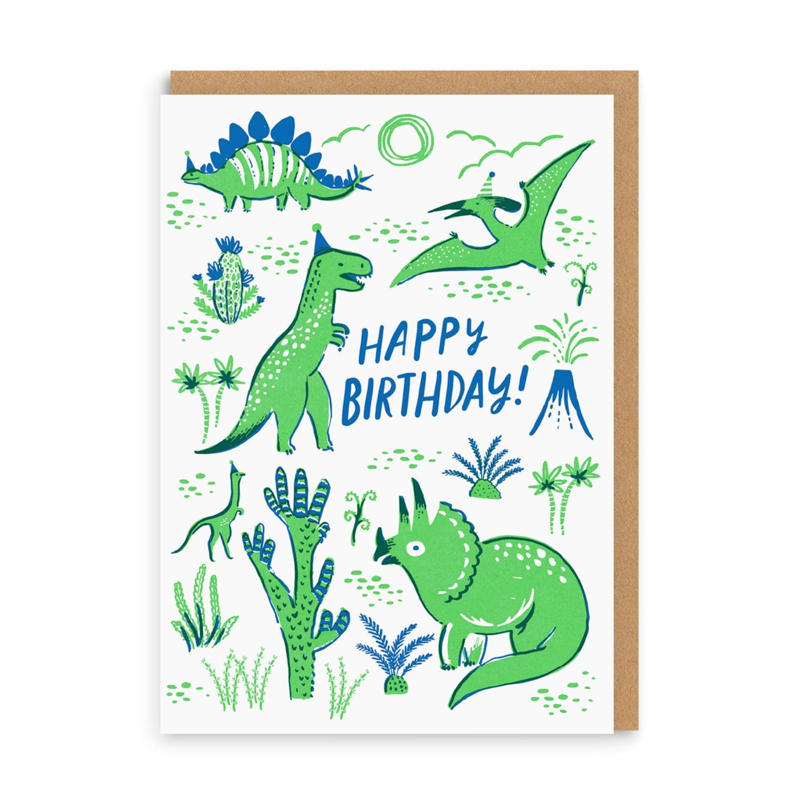 Birthday Card Dino Party Birthday Greeting Card