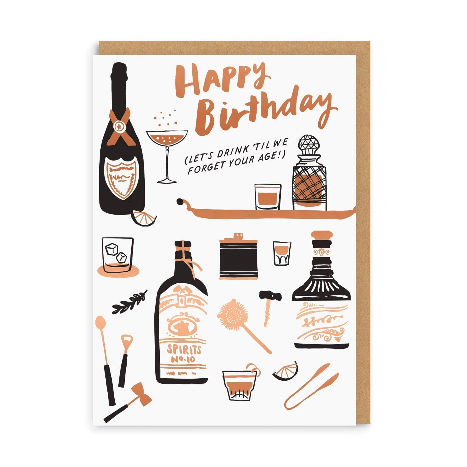 Funny Birthday Card Drink To Forget Birthday Greeting Card