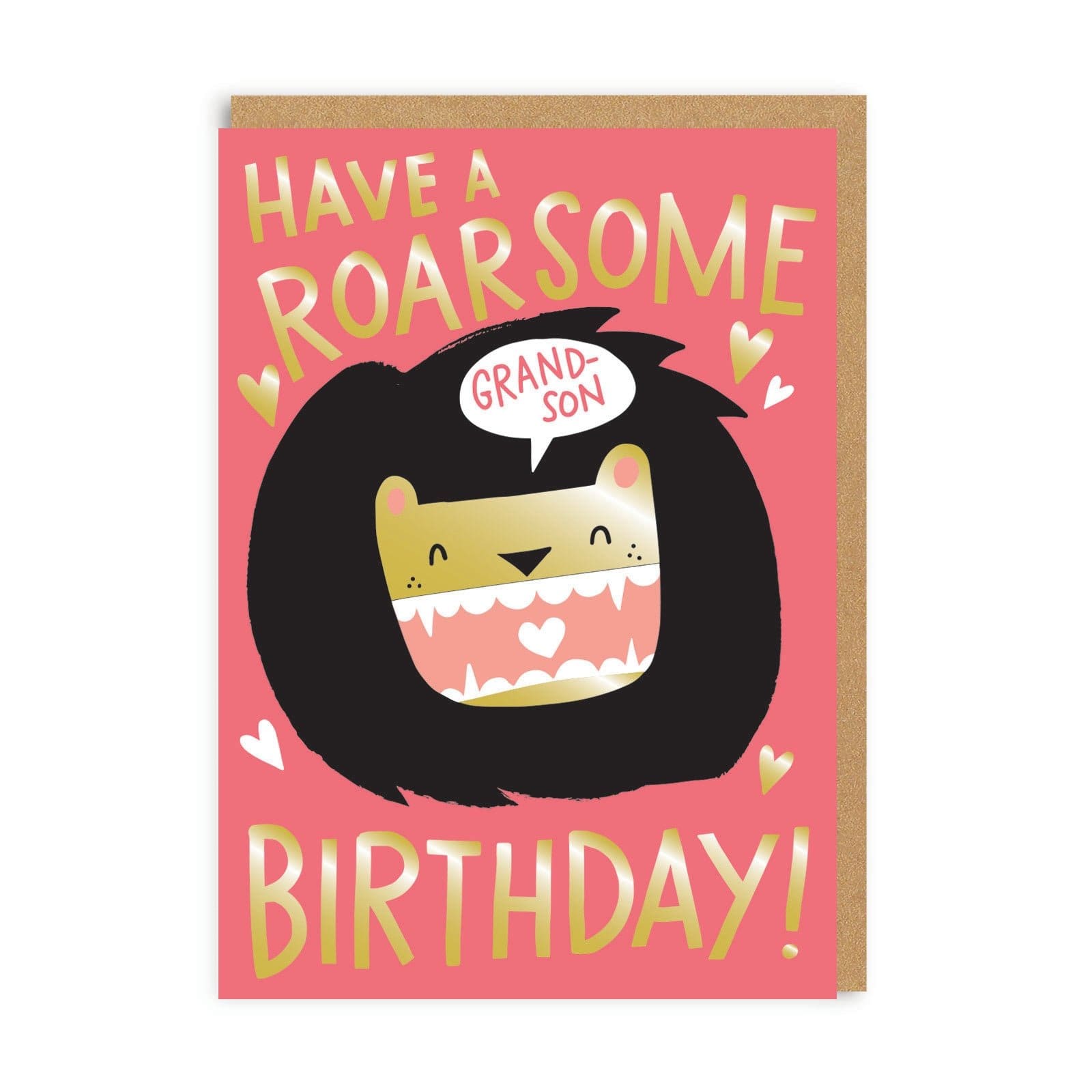 Grandson Roarsome Birthday Greeting Card