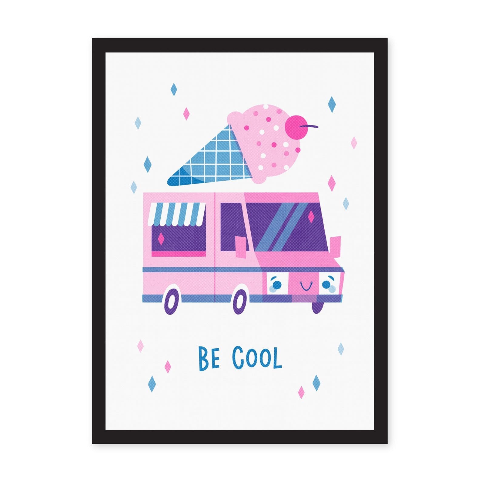 A4 Ice Cream Truck Riso Print