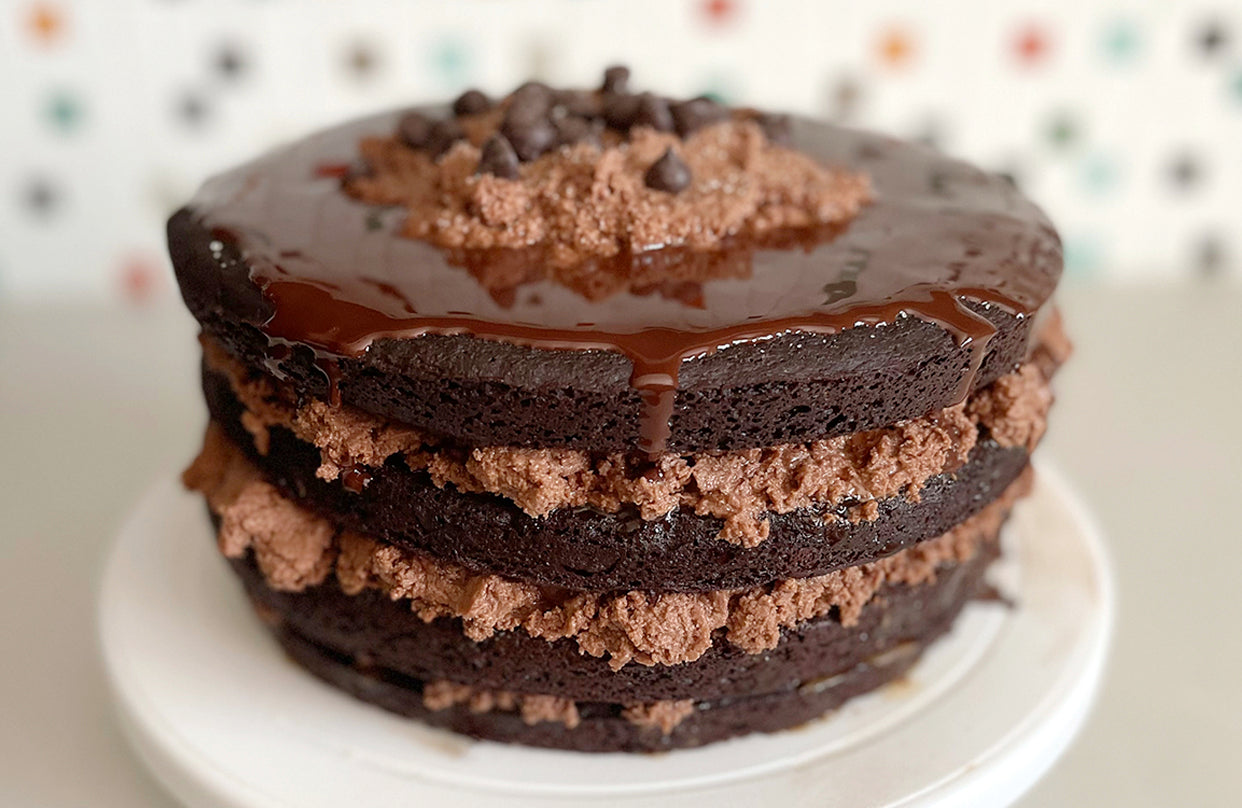 Vegan Chocolate Pumpkin Layer Cake