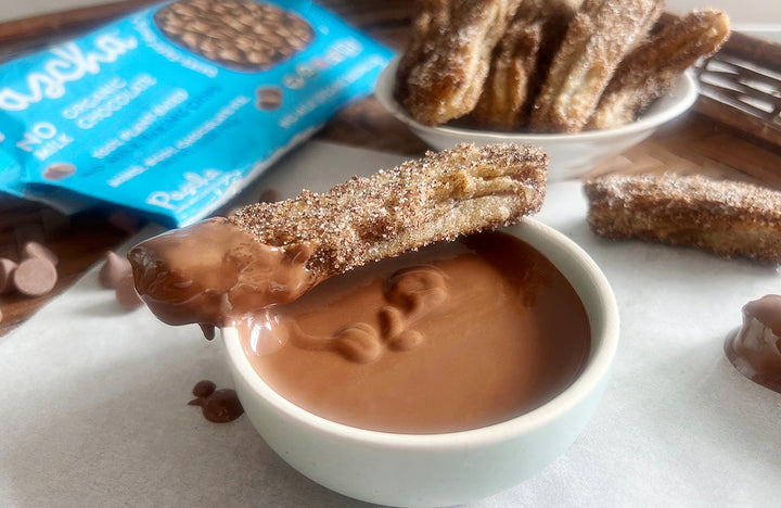 Gluten-Free Churros with a No Milk Baking Chip Dip