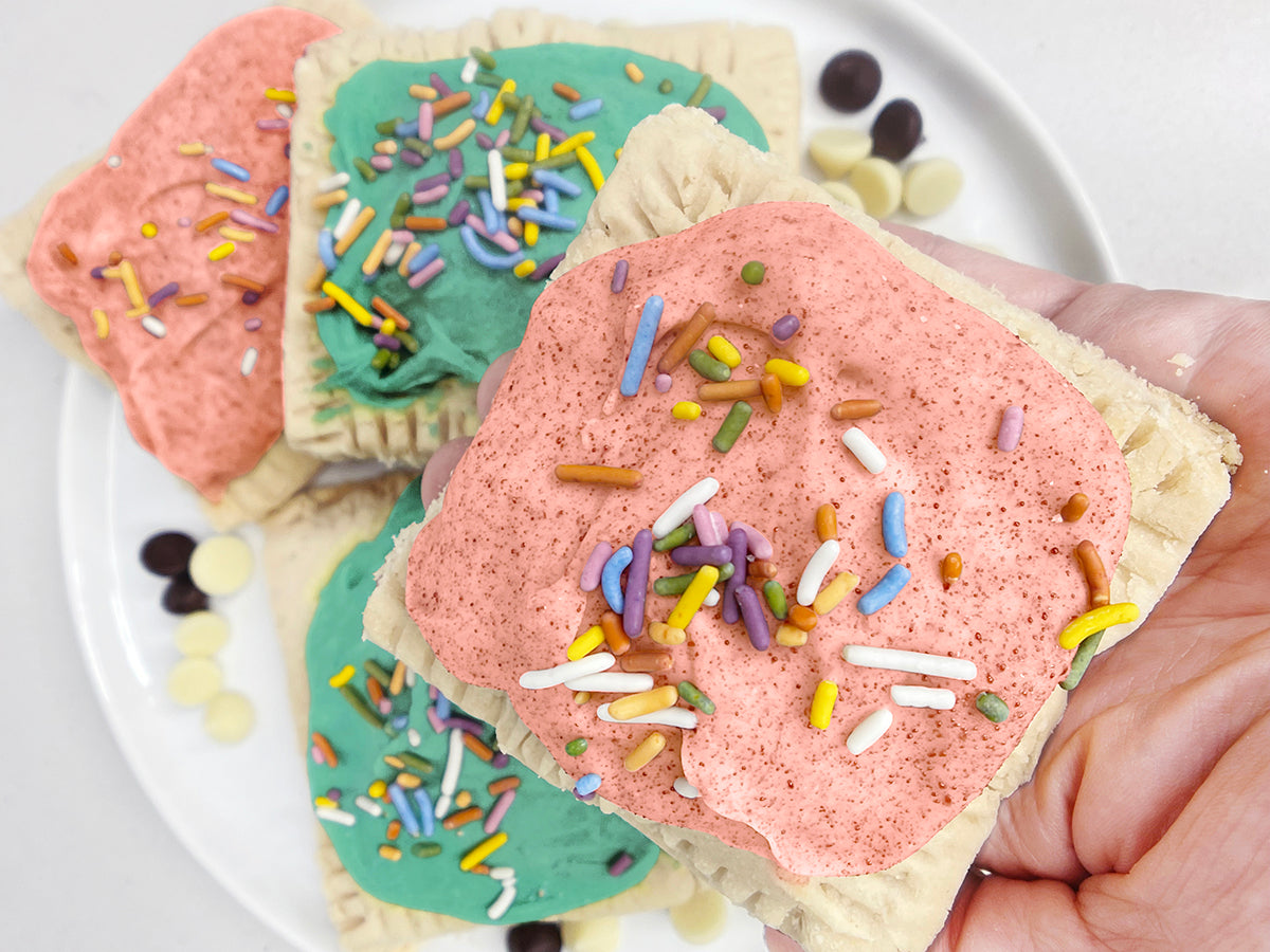 Homemade Pascha Chocolate Pop Tarts on a plate