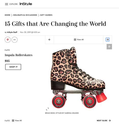 Impala rollerskates featured in instyle magazine