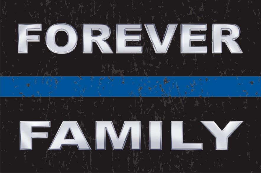 Thin Blue Line Forever Family Decal